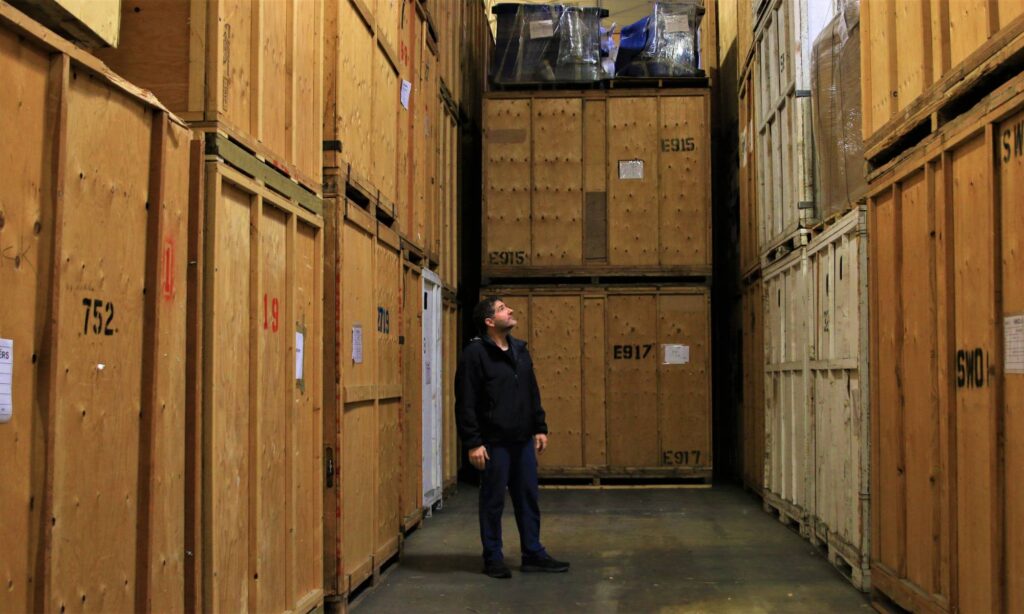 inside storage warehouse